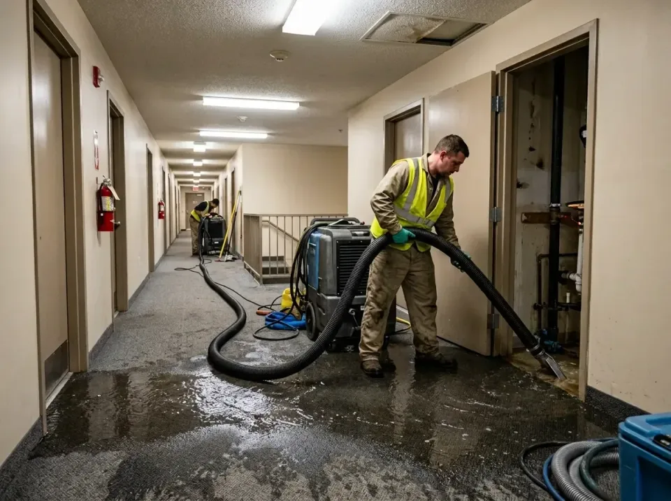 multi-unit-apartment-hallway-f-005 — frequently asked questions, Emergency Burst Pipe Water Extraction & Removal in Glucksta…